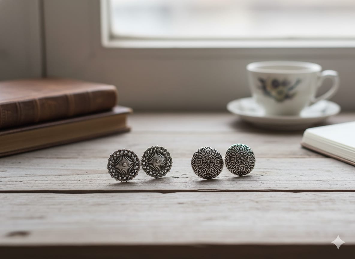 Premium Antique Finish Stud Earring Combo