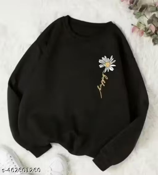 Fancy Designer Printed Sweatshirts Roung Neck Hoodie For Women's