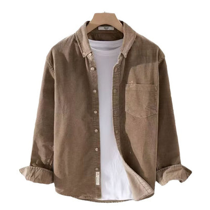Men's Loose American Retro Corduroy Shirt