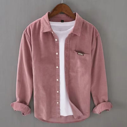 Men's Loose American Retro Corduroy Shirt