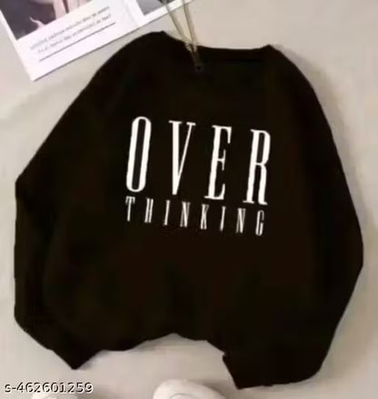 Fancy Designer Printed Sweatshirts Roung Neck Hoodie For Women's