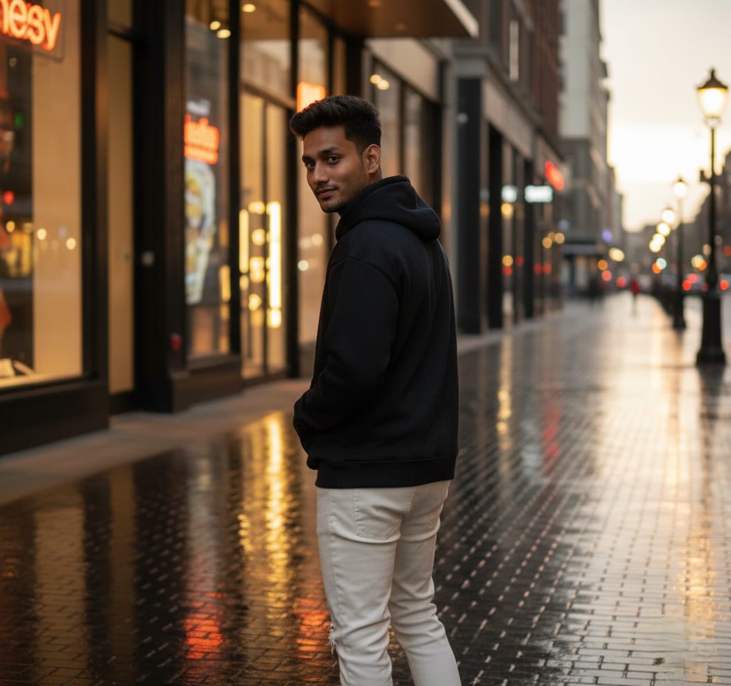 Black Hoodie For Men/Women